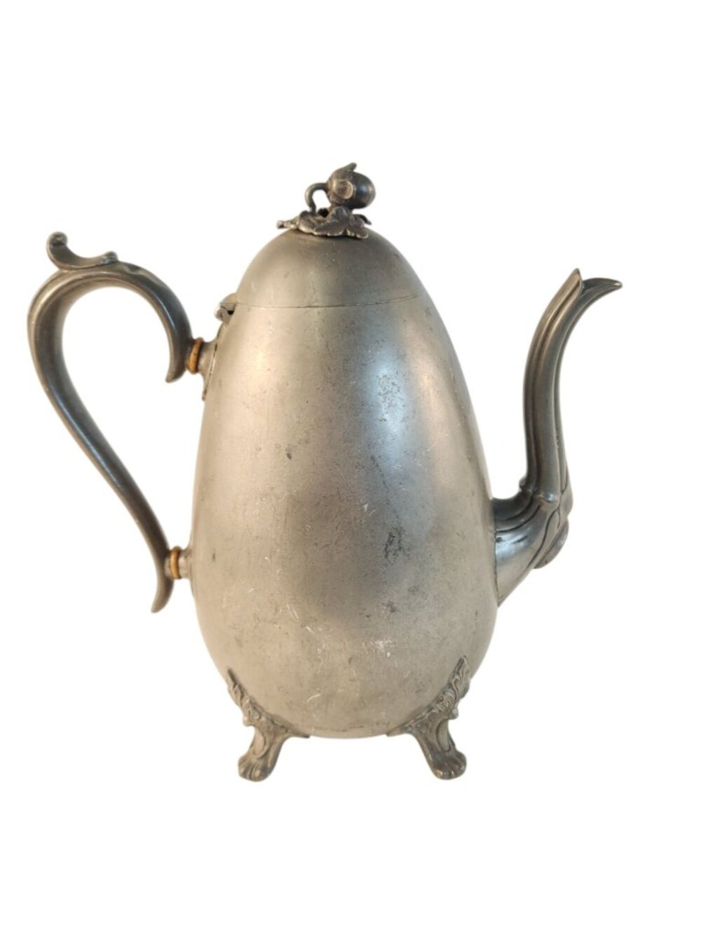 Victorian Coffee Pot, Britannia Metal Sheffield Antique, M Hunter and Son Talbot
